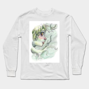 Spirit of the forest. Traditional drawing. Long Sleeve T-Shirt